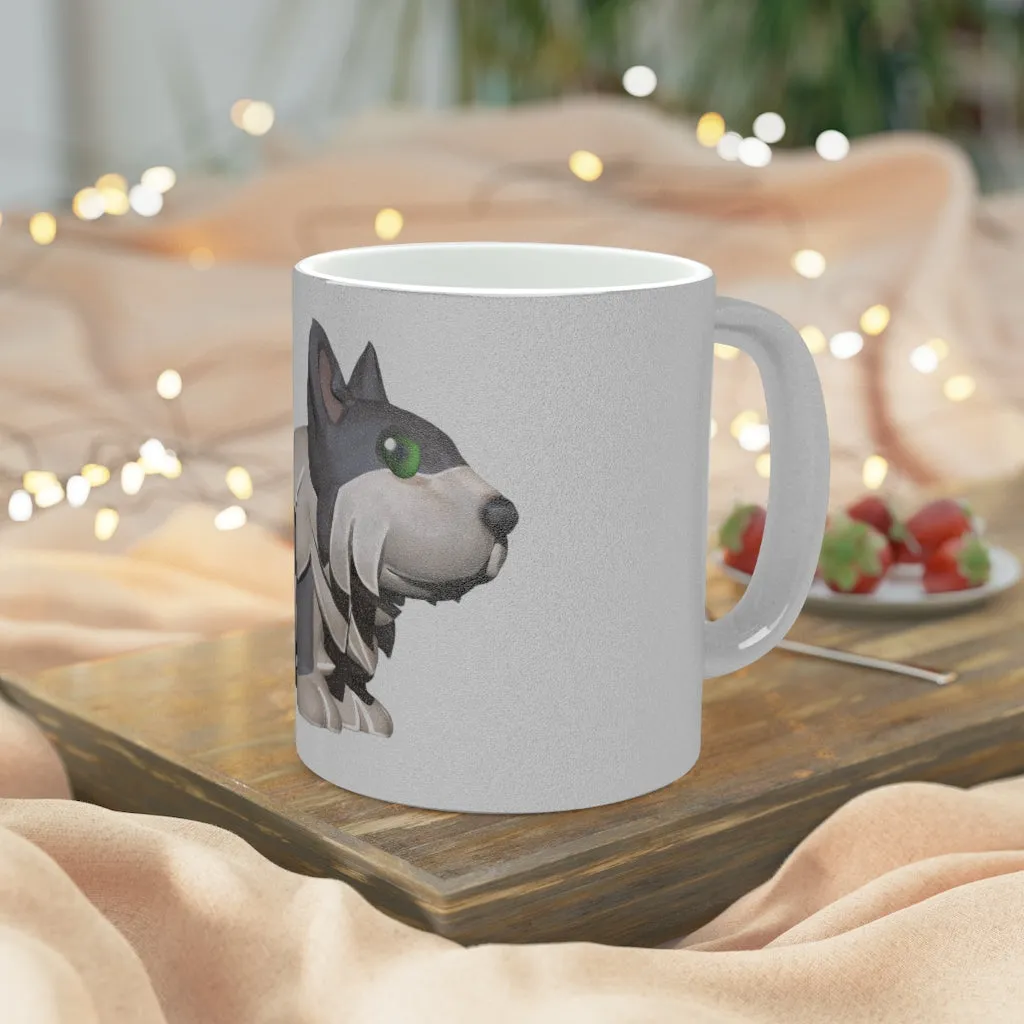 Grey Dog Metallic Mug (Silver / Gold)