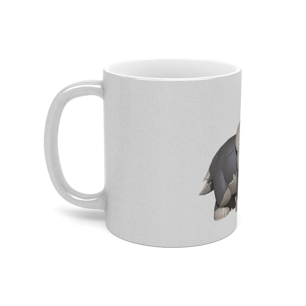 Grey Dog Metallic Mug (Silver / Gold)