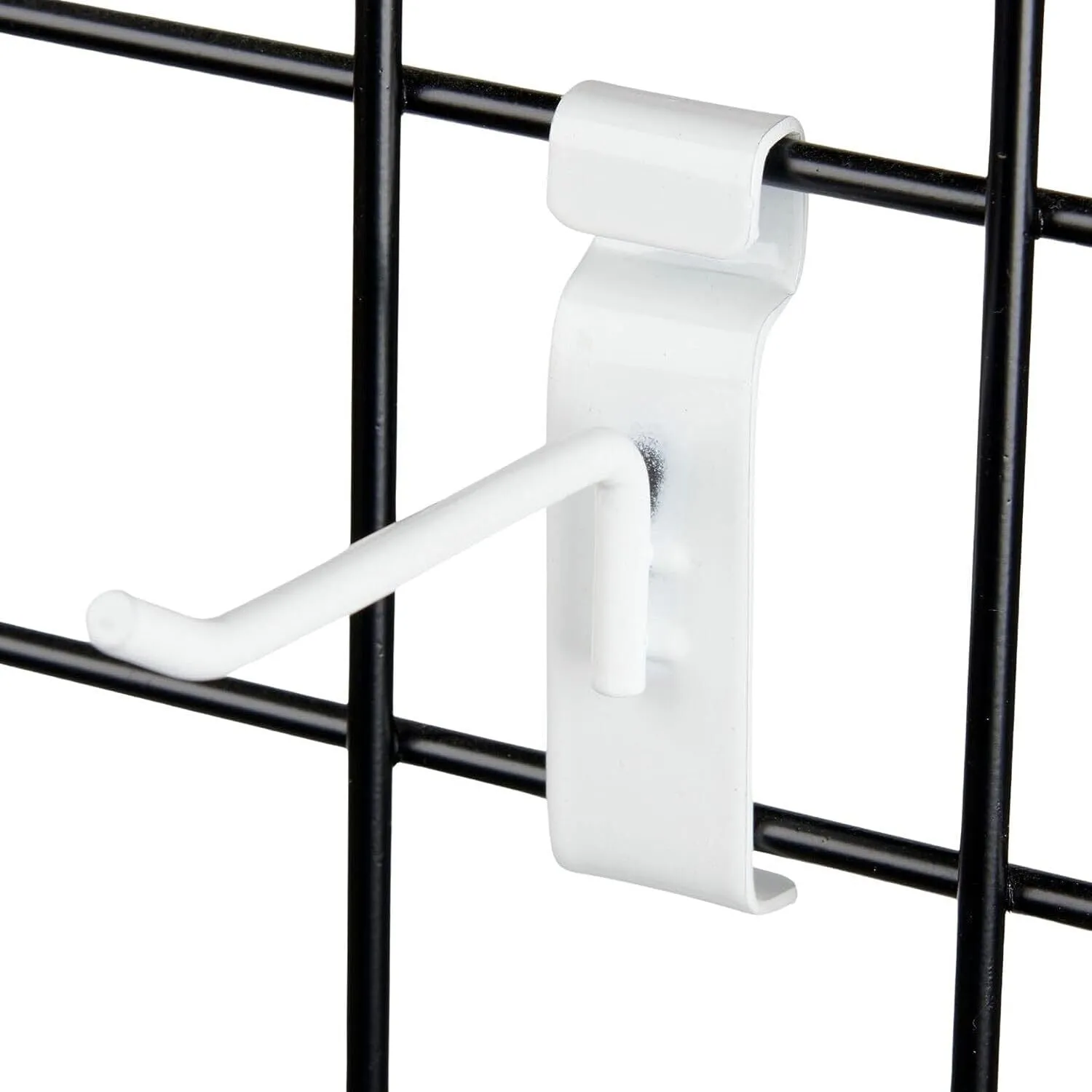 Grid Hooks -(12) White Metal Grid Peg hook for Gridwall 6