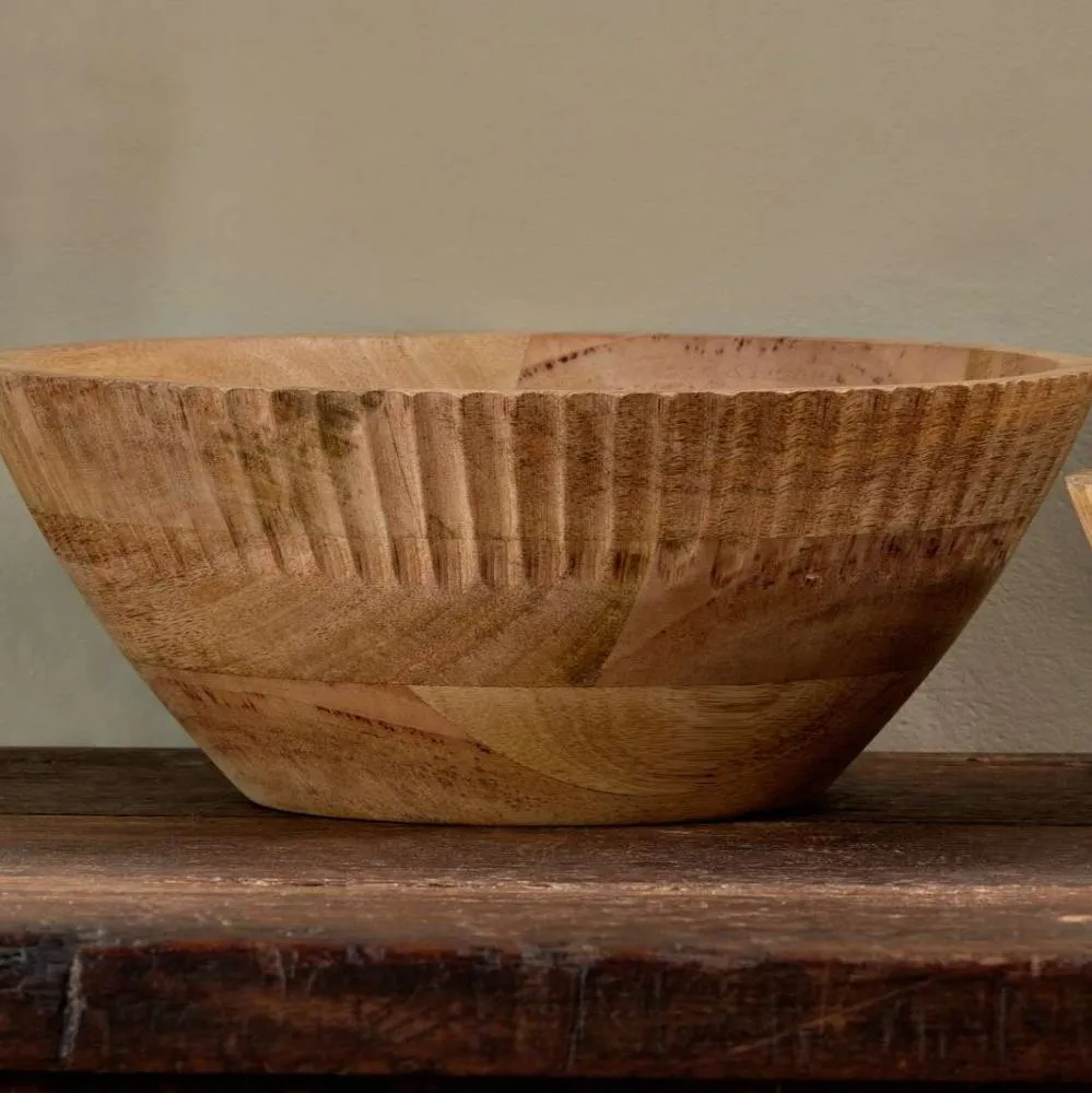 Handcarved Mango Wood Bowl - Two Sizes