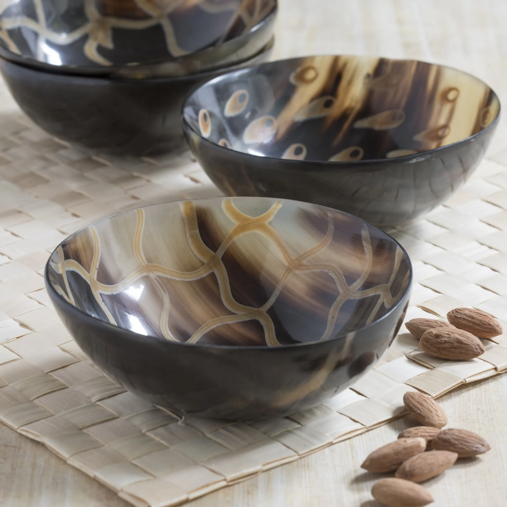 Horn Bowls and Plates