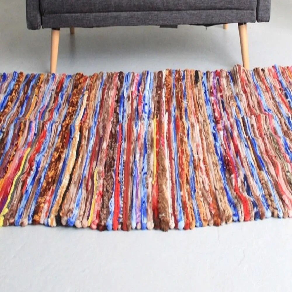 Indian Velvet Rag Rug