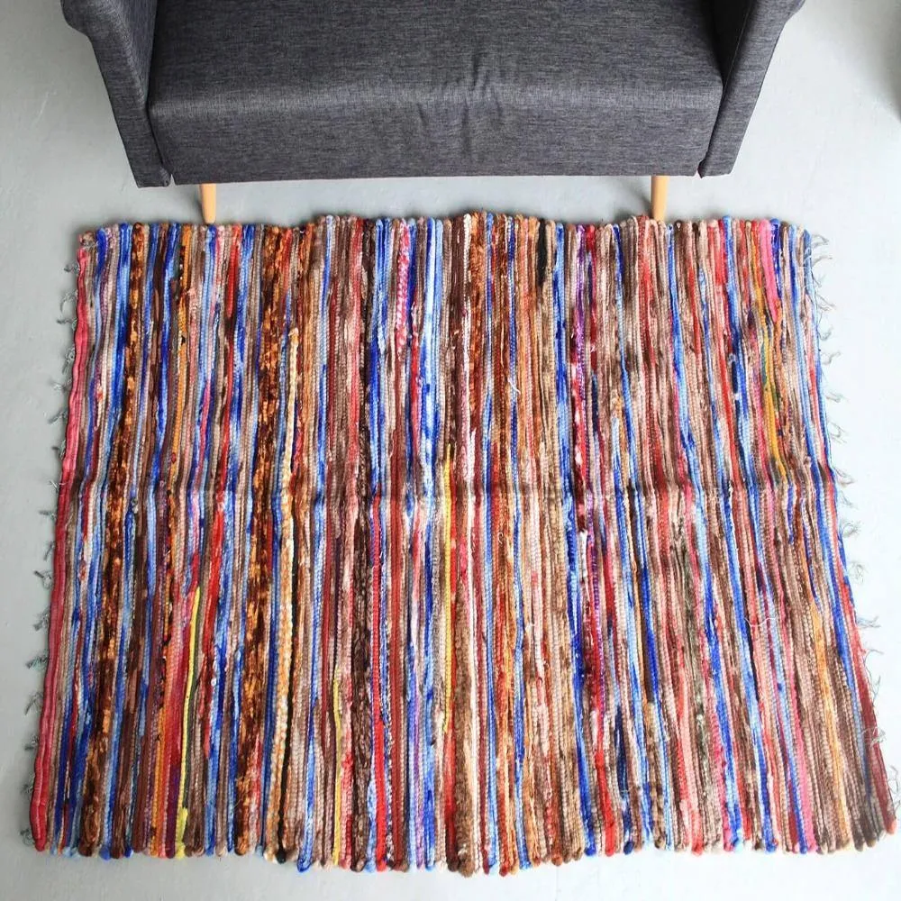 Indian Velvet Rag Rug