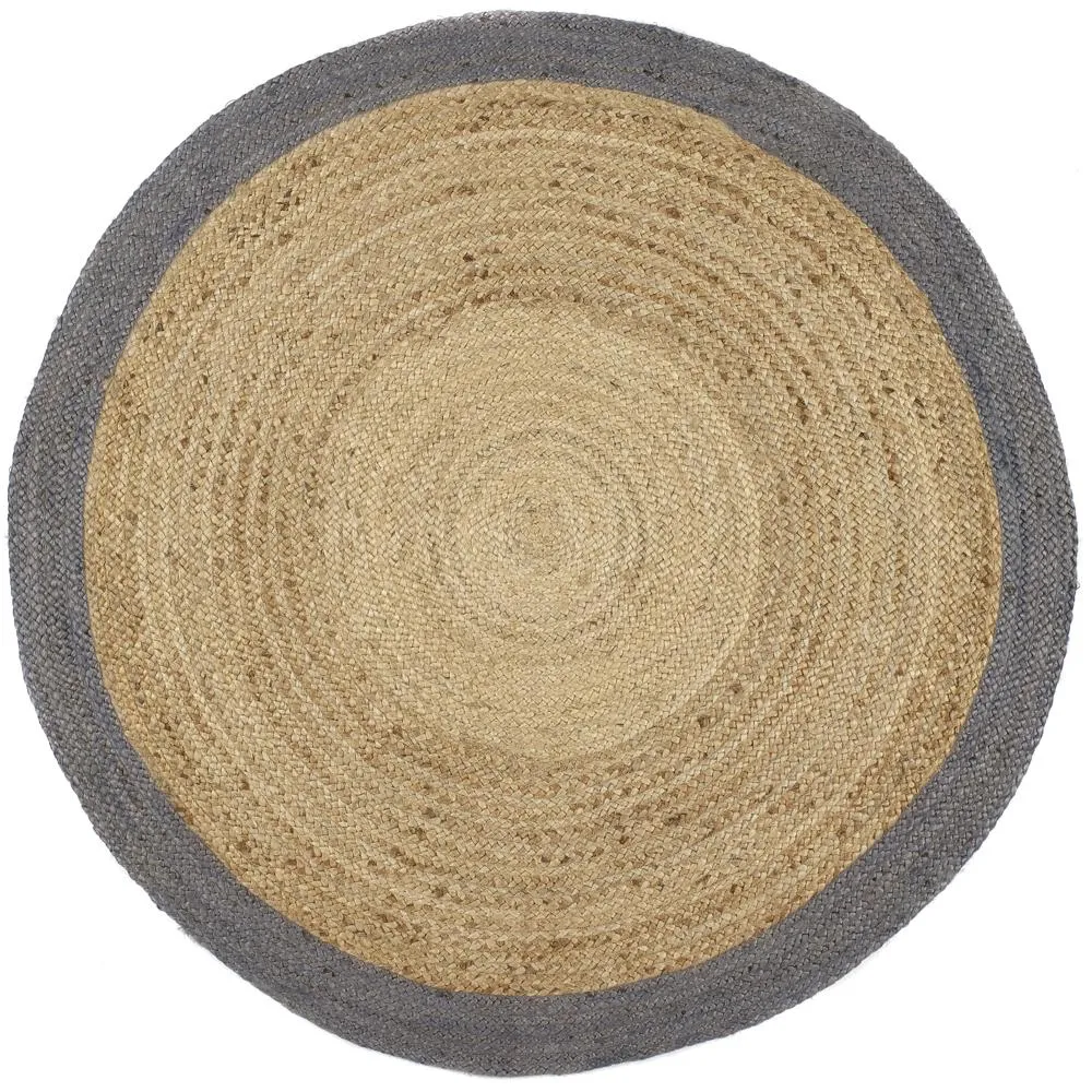 Jute Border Rug Grey