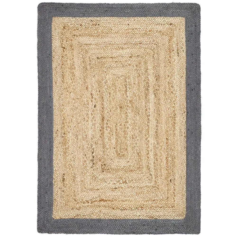 Jute Border Rug Grey