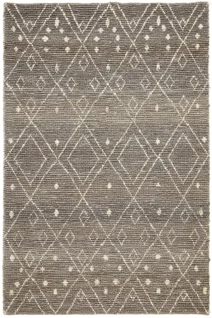 Kenya 27 Grey Tribal Luxe Hand Woven Jute Rug