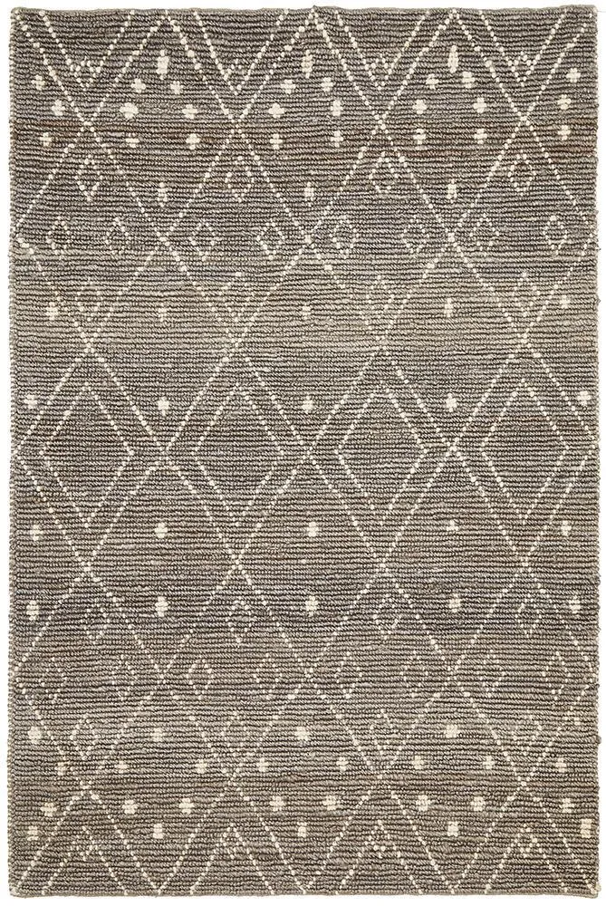 Kenya 27 Grey Tribal Luxe Hand Woven Jute Rug