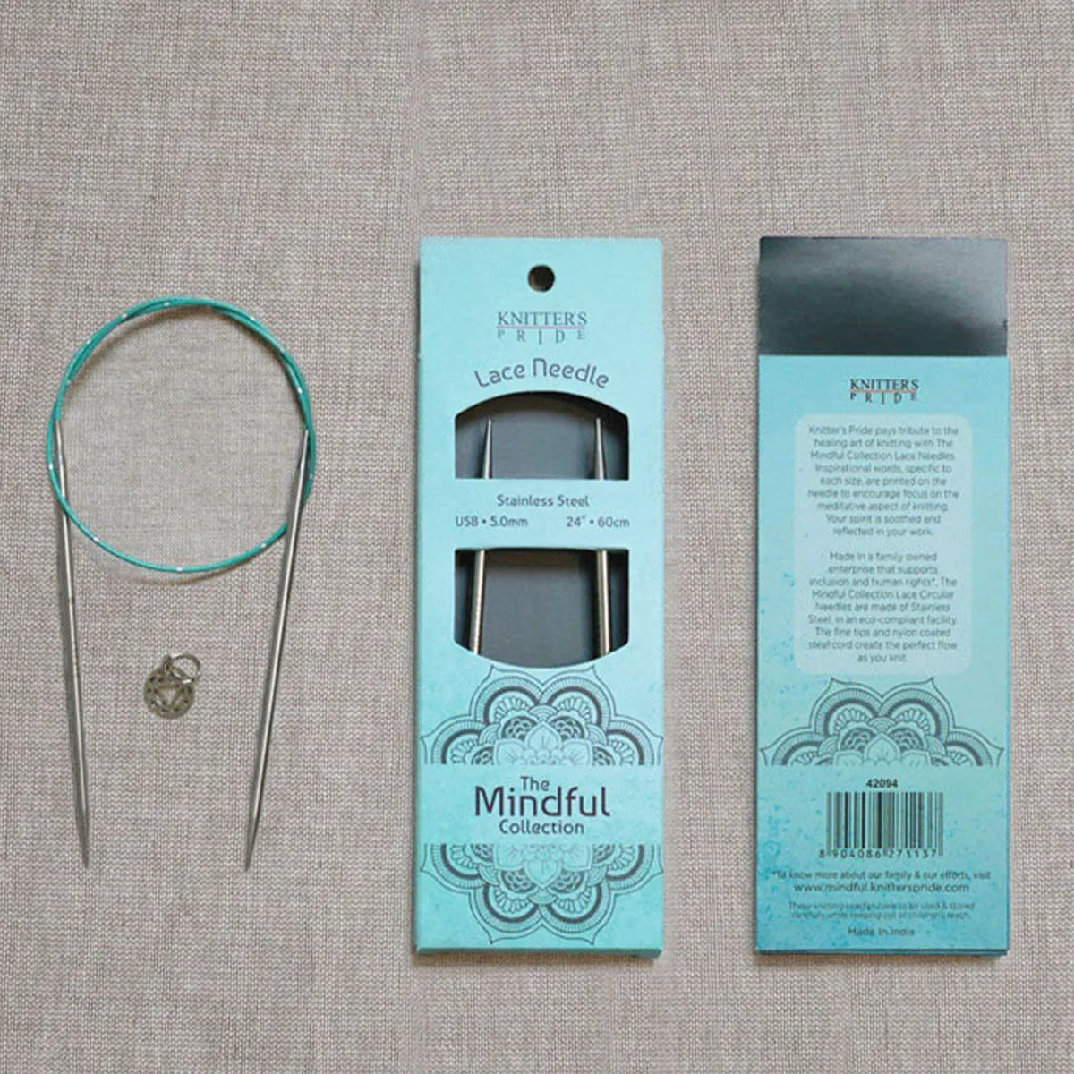 KnitPro Mindful Collection Fixed Circular Needles - 10" US 1