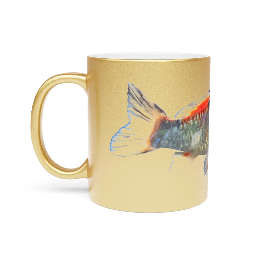 Koi Fish Metallic Mug (Silver / Gold)