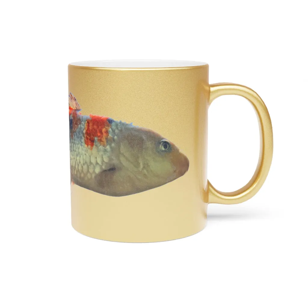 Koi Fish Metallic Mug (Silver / Gold)