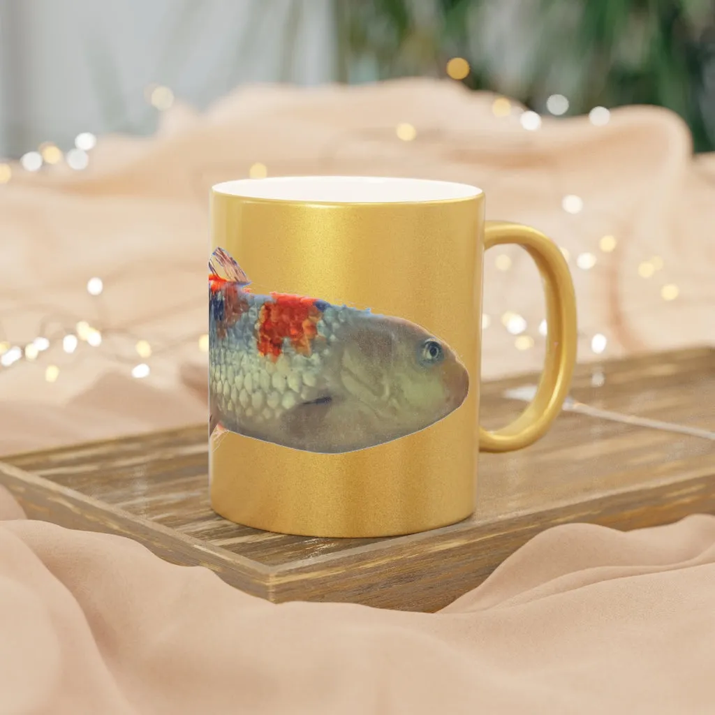 Koi Fish Metallic Mug (Silver / Gold)