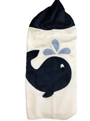 KokoBaby Navy Whale Towel