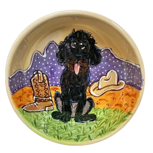 LABRADOODLE DOO - 8" Bowl Hand painted by Debby Carman