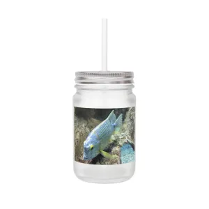 Light Blue Fish Mason Jar