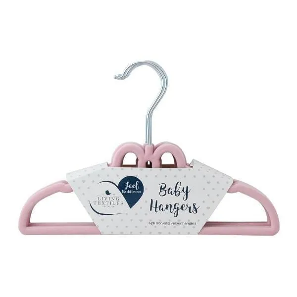 Living Textiles Coat Hanger (6pk) - Pink Bow