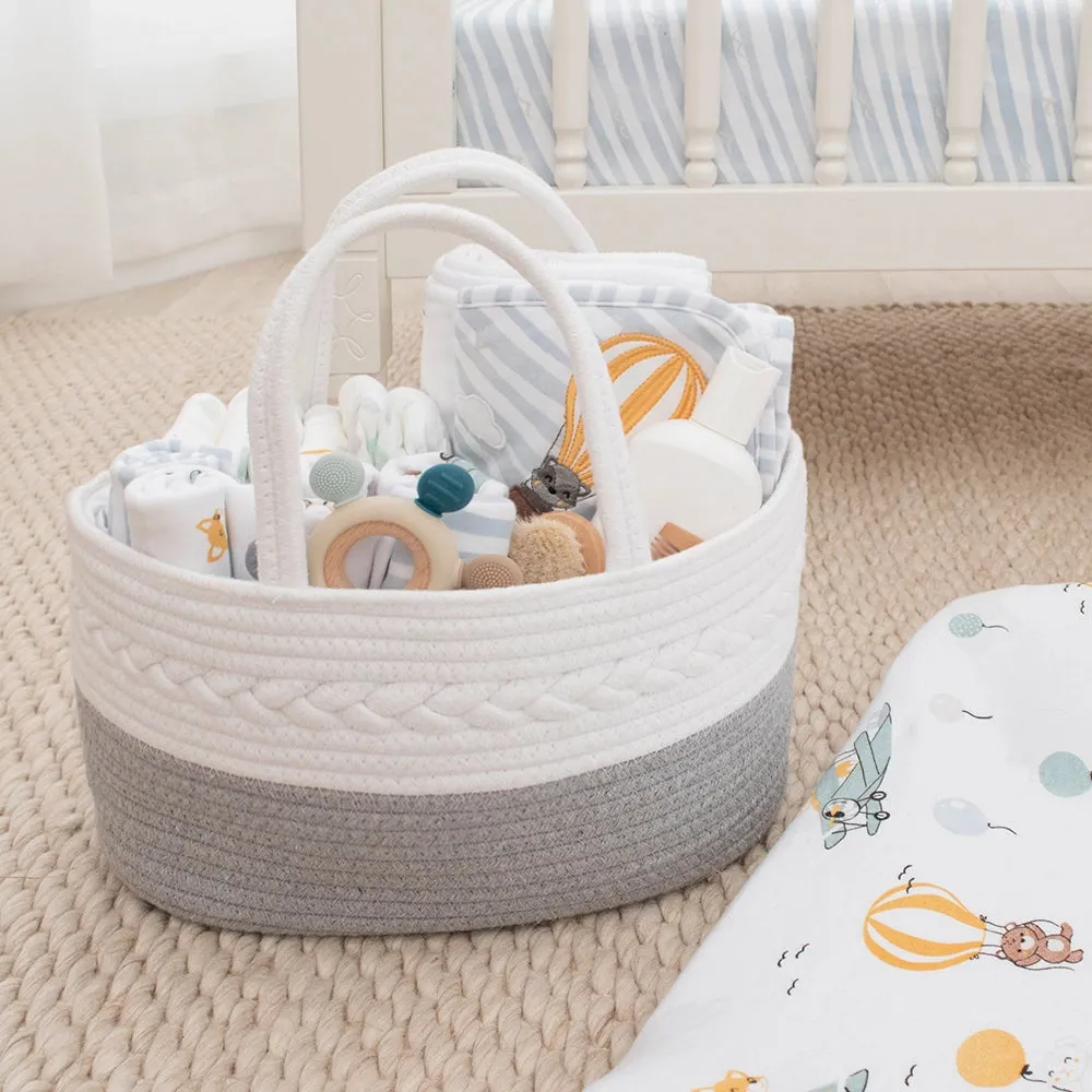 Living Textiles Cotton Rope Nappy Caddy