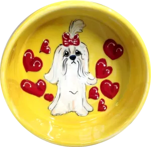 Love Maltese Dog Bowl