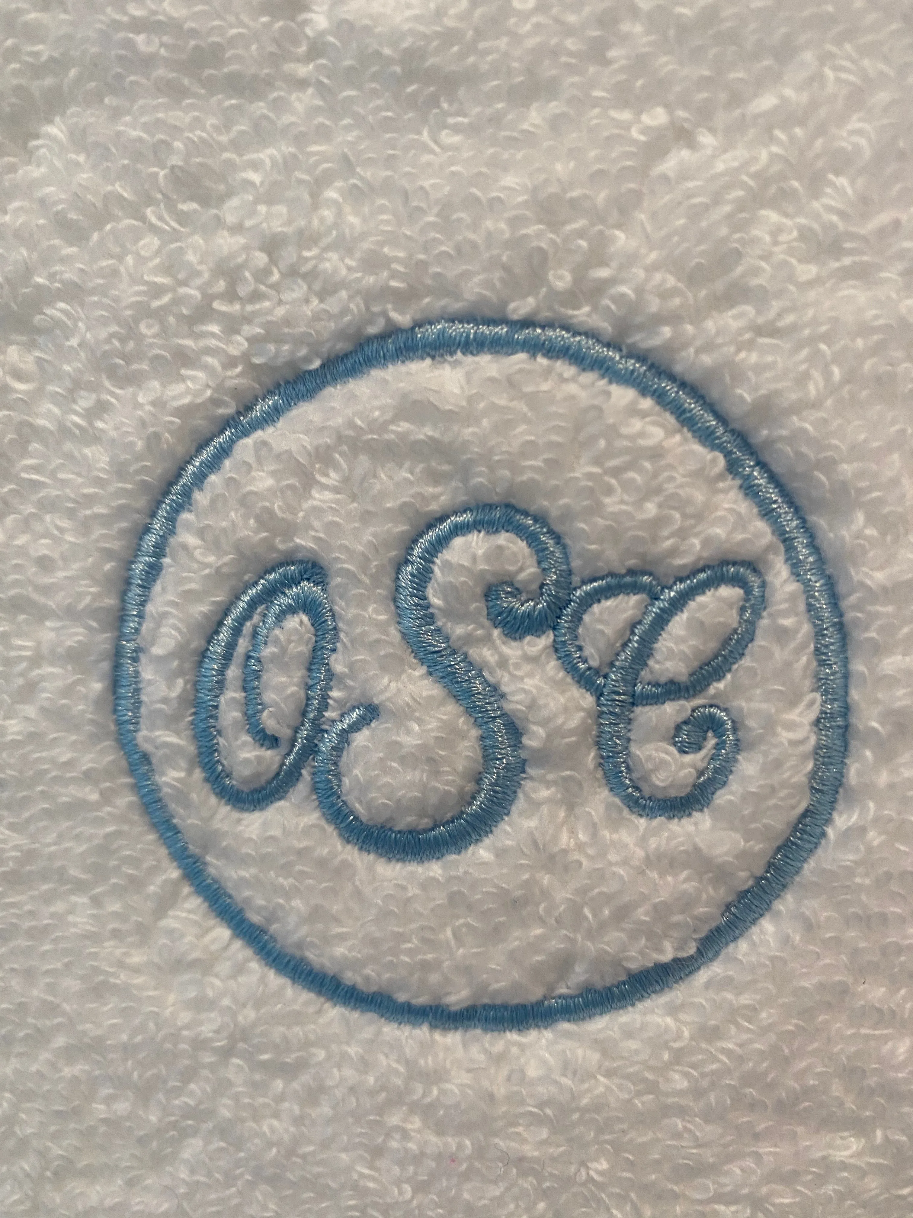 Monogrammed or personalized hand and bath towels