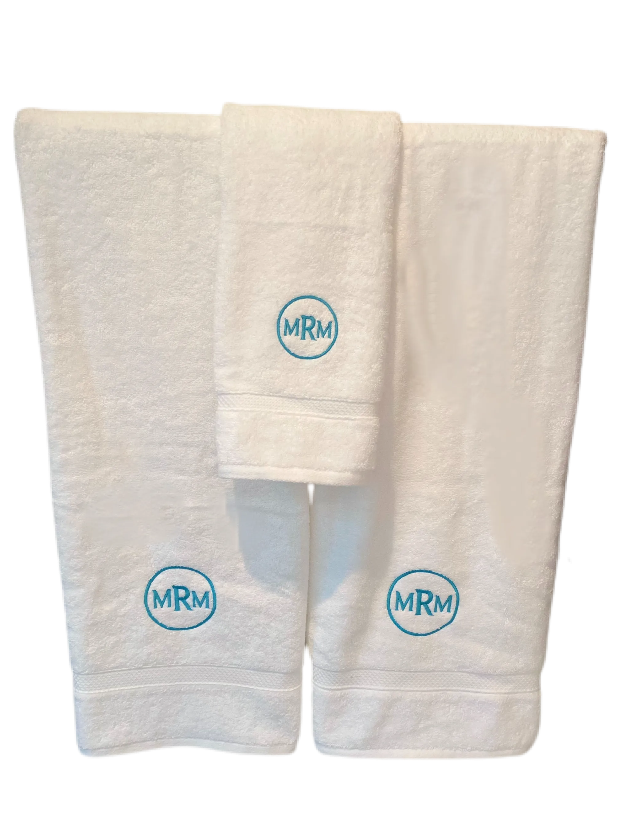 Monogrammed or personalized hand and bath towels