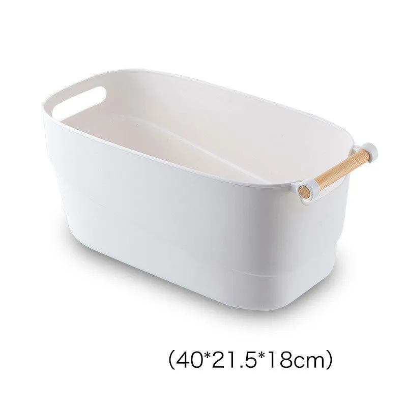 Multifunctional White Storage Basket Plastic ToyStorageBasket