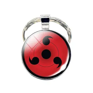 Naruto Anime | Sharingan Crystal 3D Model F | Metal Keychain