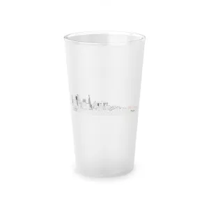 Pacific Ocean Frosted Pint Glass, 16oz