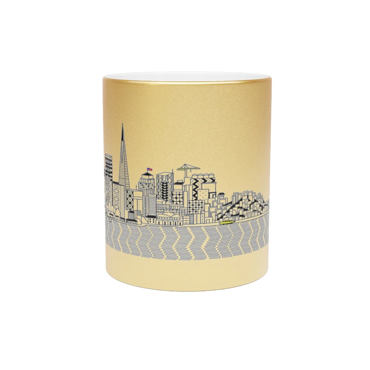 Pacific Ocean Metallic Mug (Silver\Gold)