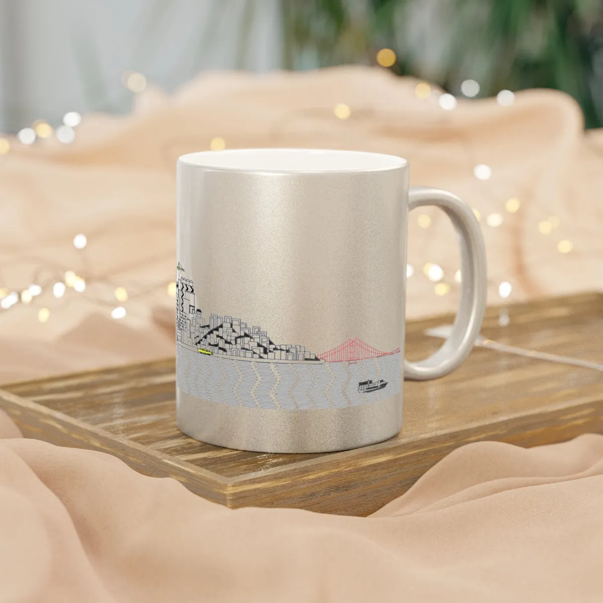 Pacific Ocean Metallic Mug (Silver\Gold)