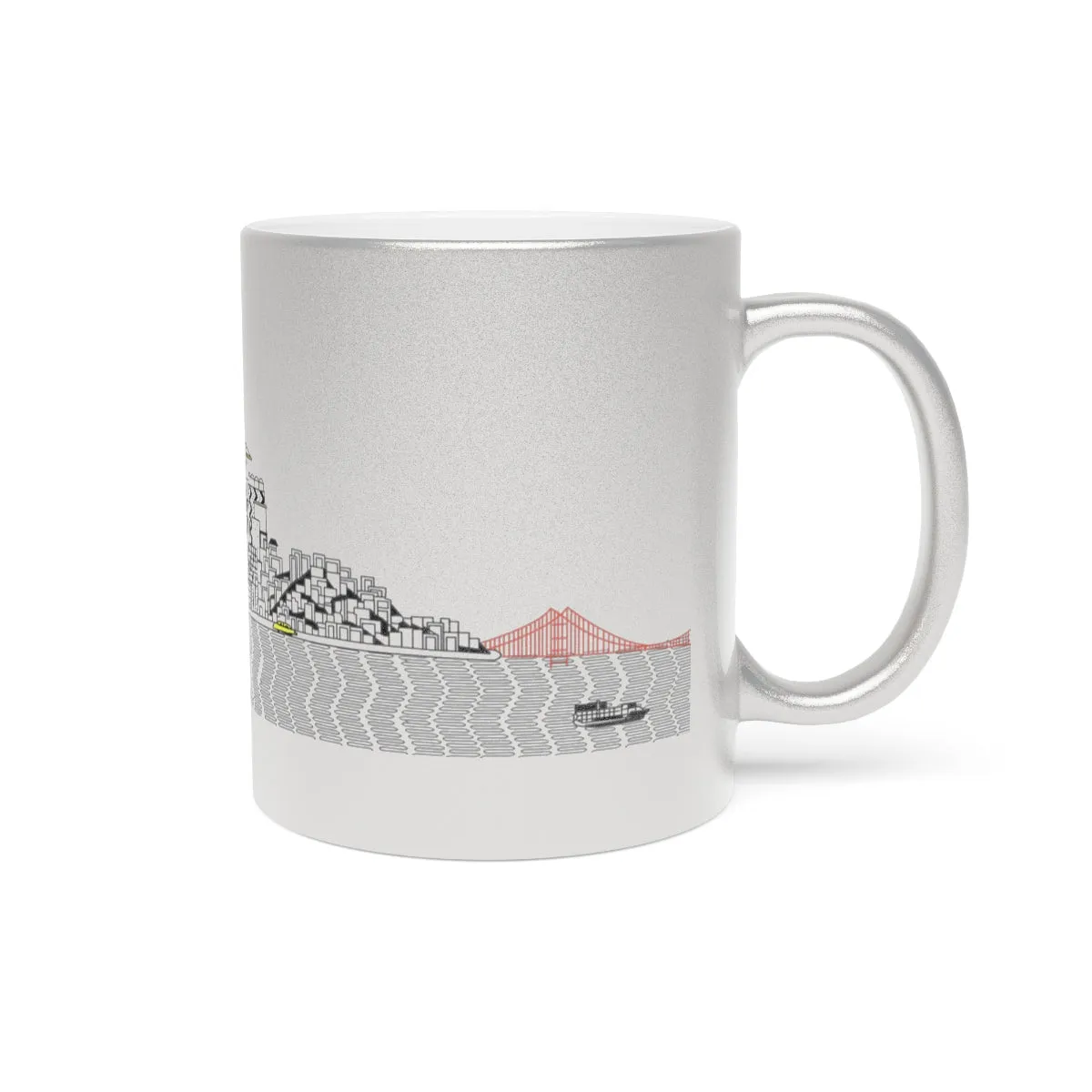 Pacific Ocean Metallic Mug (Silver\Gold)