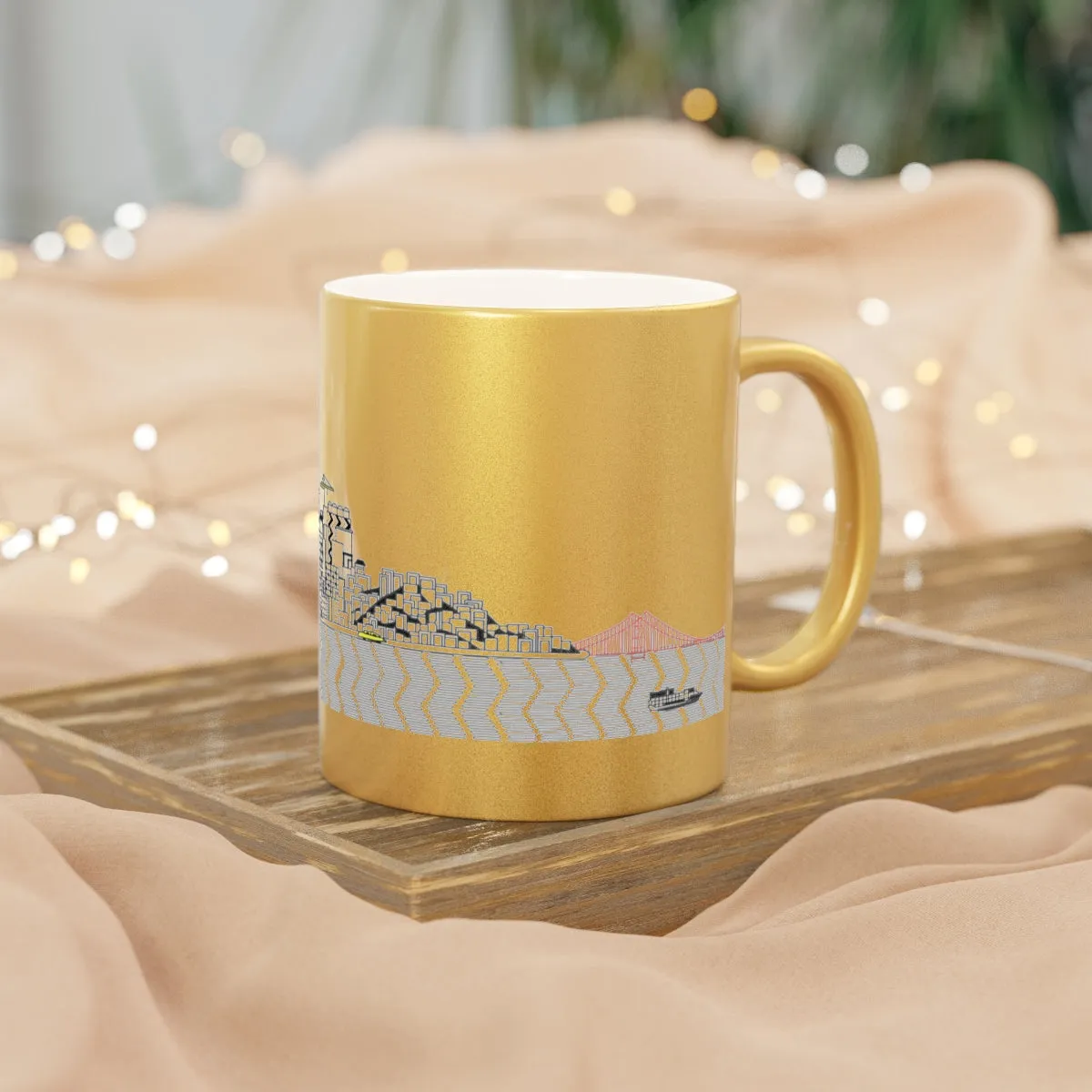 Pacific Ocean Metallic Mug (Silver\Gold)