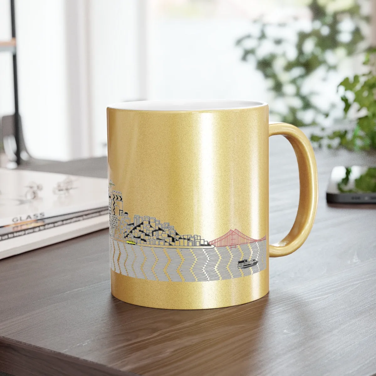 Pacific Ocean Metallic Mug (Silver\Gold)