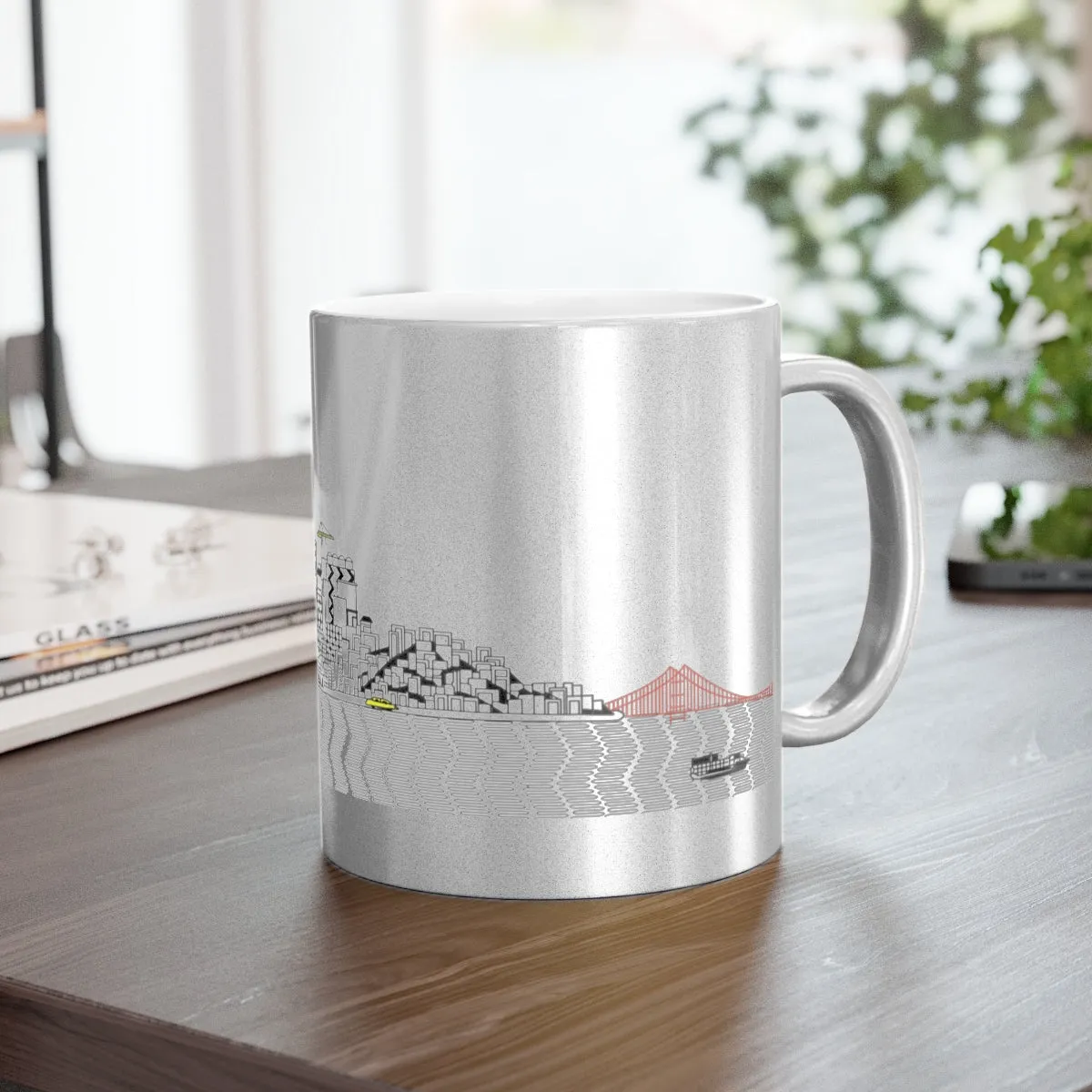 Pacific Ocean Metallic Mug (Silver\Gold)