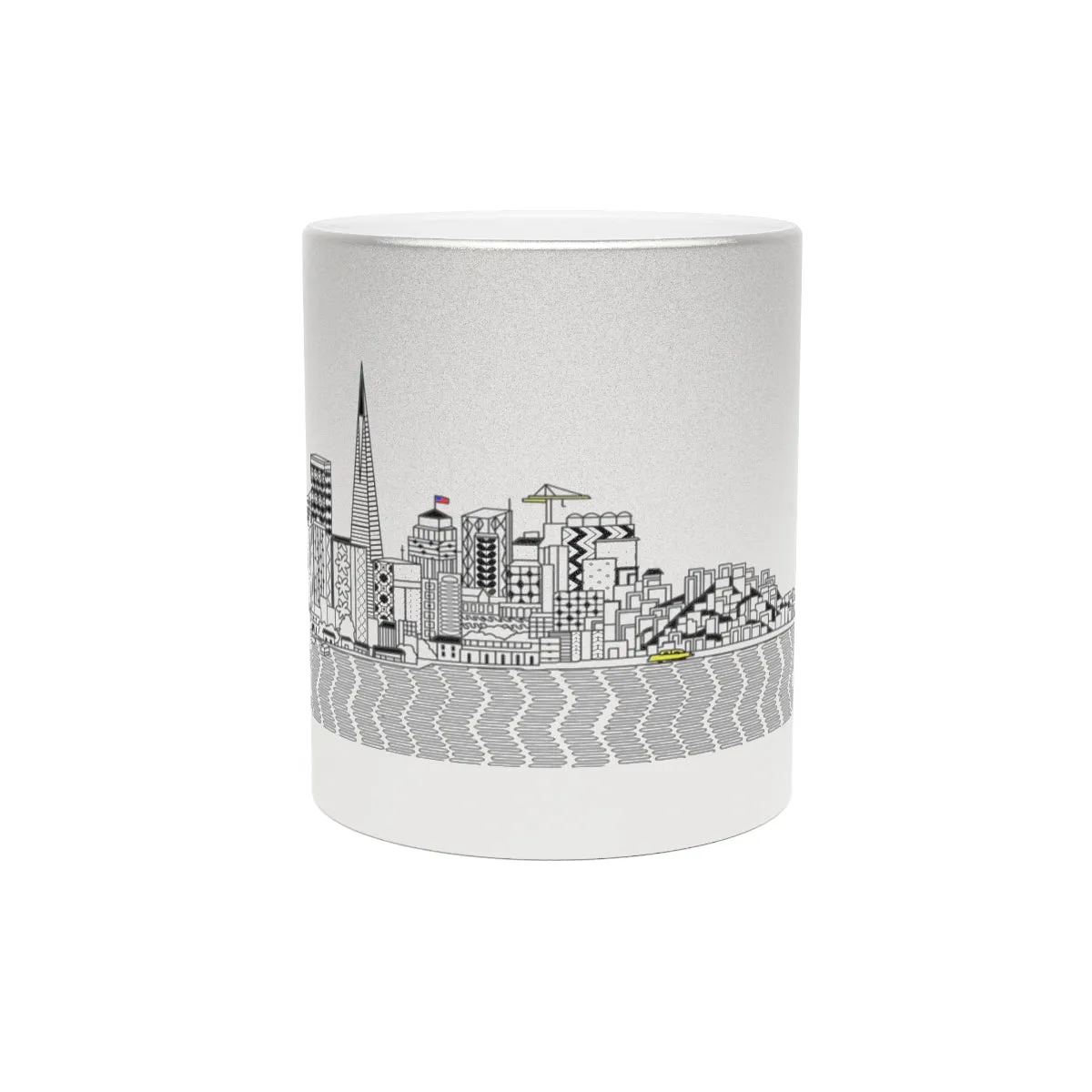 Pacific Ocean Metallic Mug (Silver\Gold)