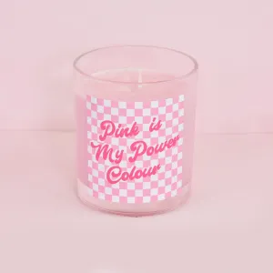 Passionfruit Martini Pink is My Power Colour Grid Print Candle