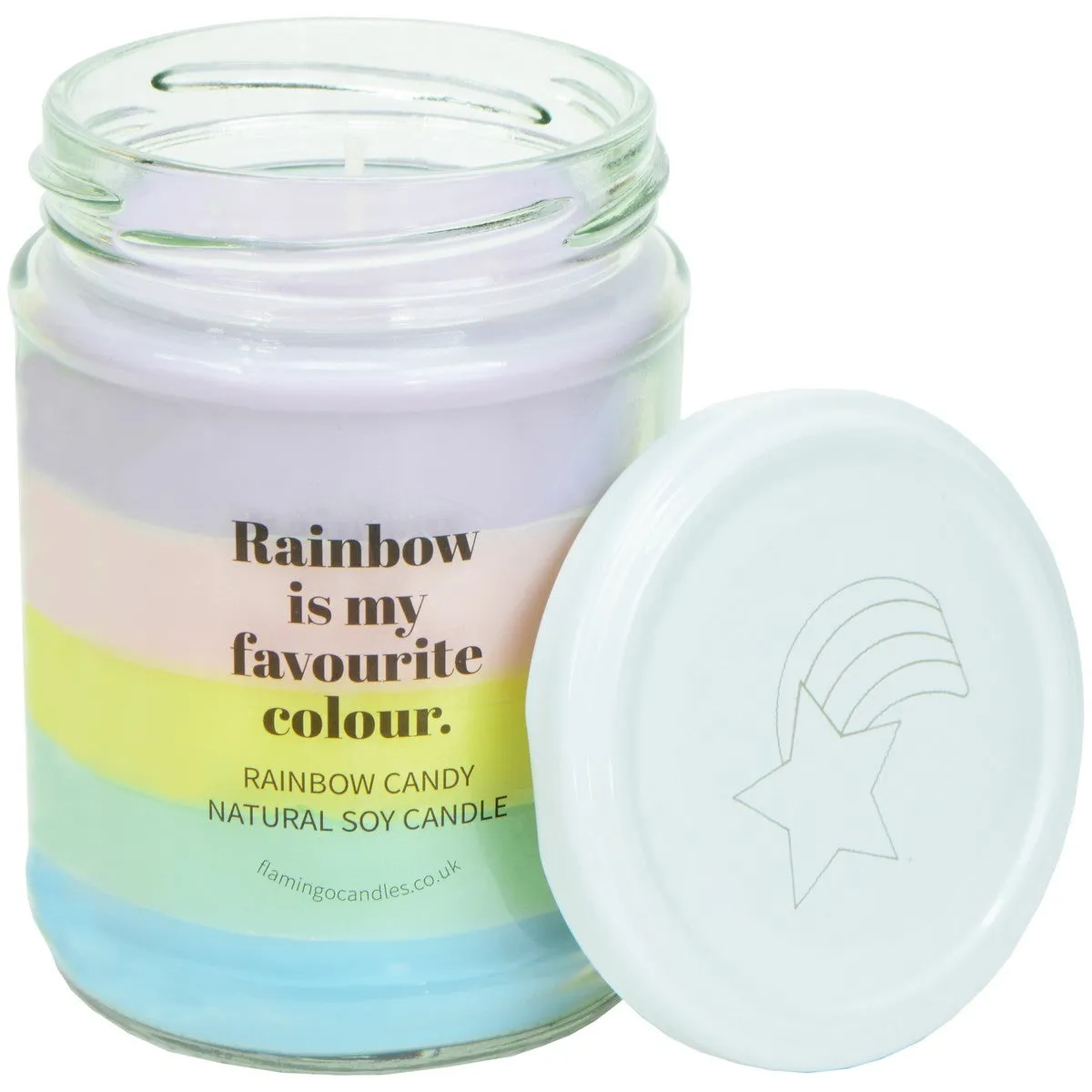 Pastel Rainbow Candle