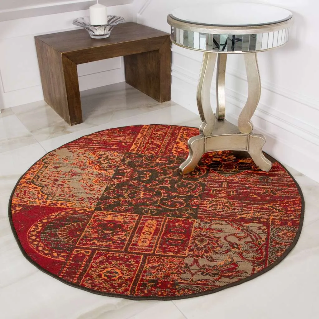 Patchwork Wine Hall Runner Rug