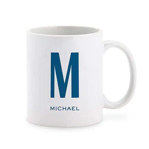 PERSONALIZED COFFEE MUG - SINGLE MONOGRAM