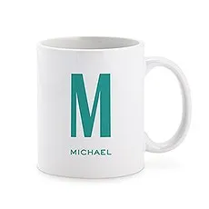 PERSONALIZED COFFEE MUG - SINGLE MONOGRAM