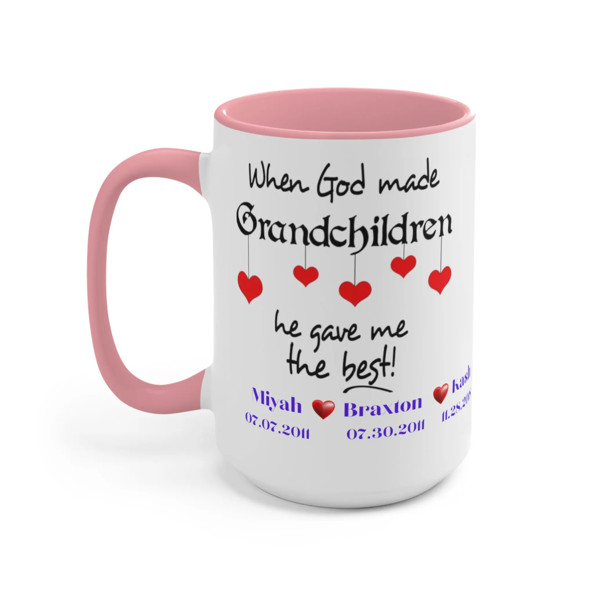 Personalized Grandma Mug With Names, Gift for Grandma, Grandma Mug, Grandma Mug with Grandchildren's Name, Grandma Cup with Names