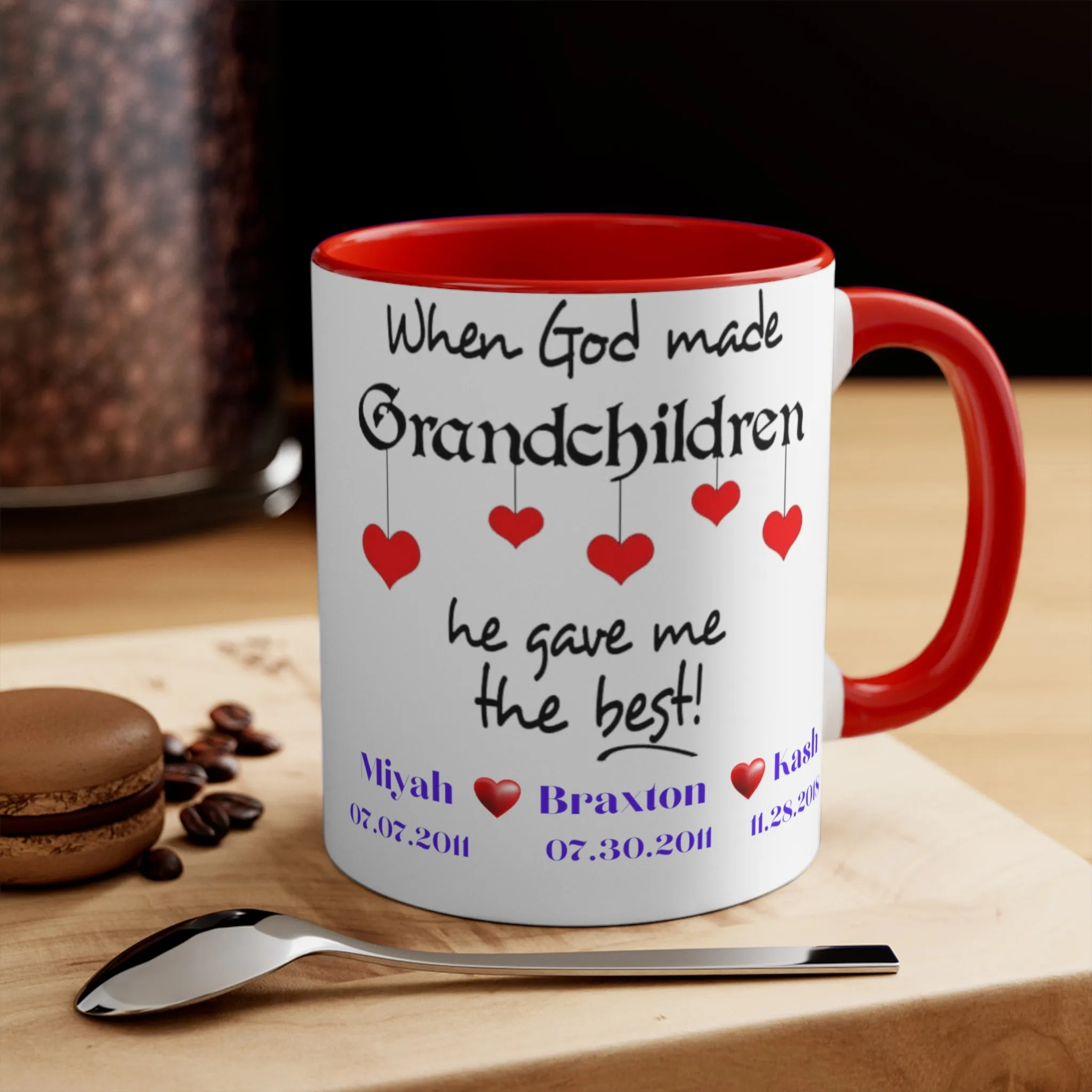 Personalized Grandma Mug With Names, Gift for Grandma, Grandma Mug, Grandma Mug with Grandchildren's Name, Grandma Cup with Names