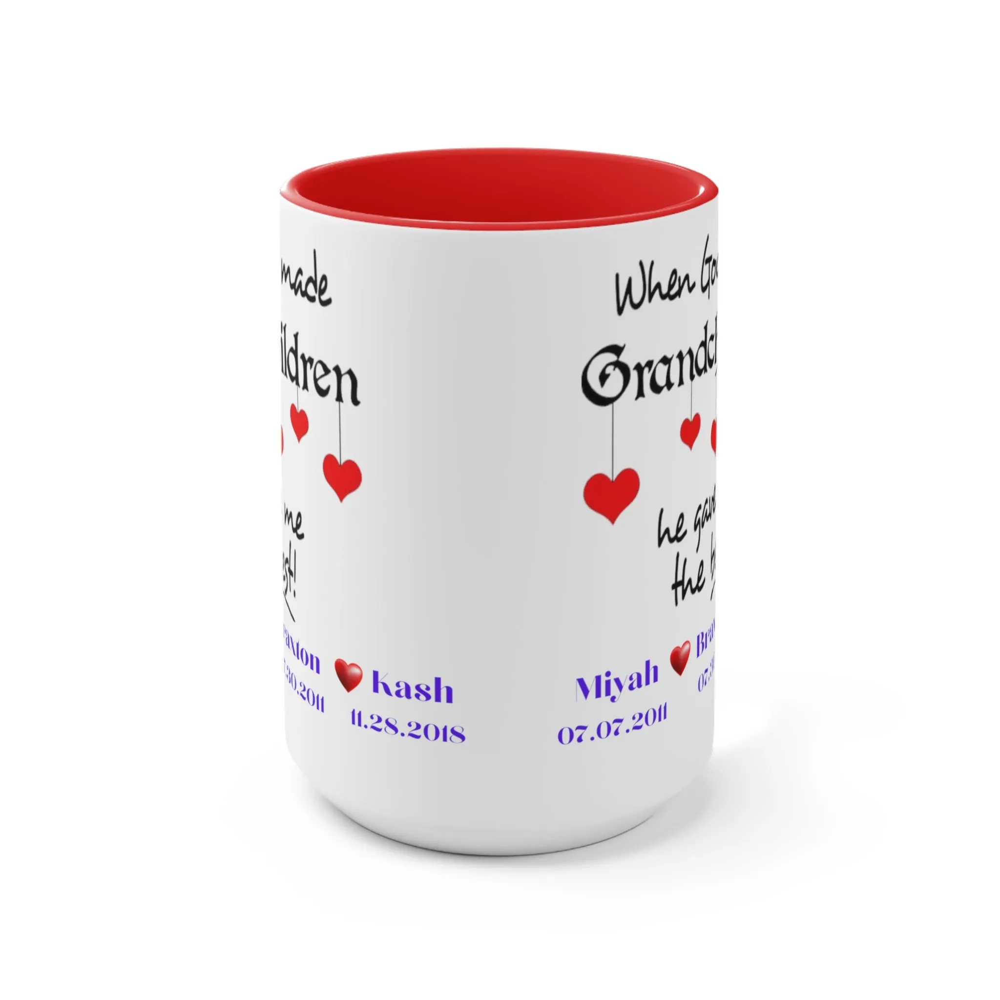 Personalized Grandma Mug With Names, Gift for Grandma, Grandma Mug, Grandma Mug with Grandchildren's Name, Grandma Cup with Names