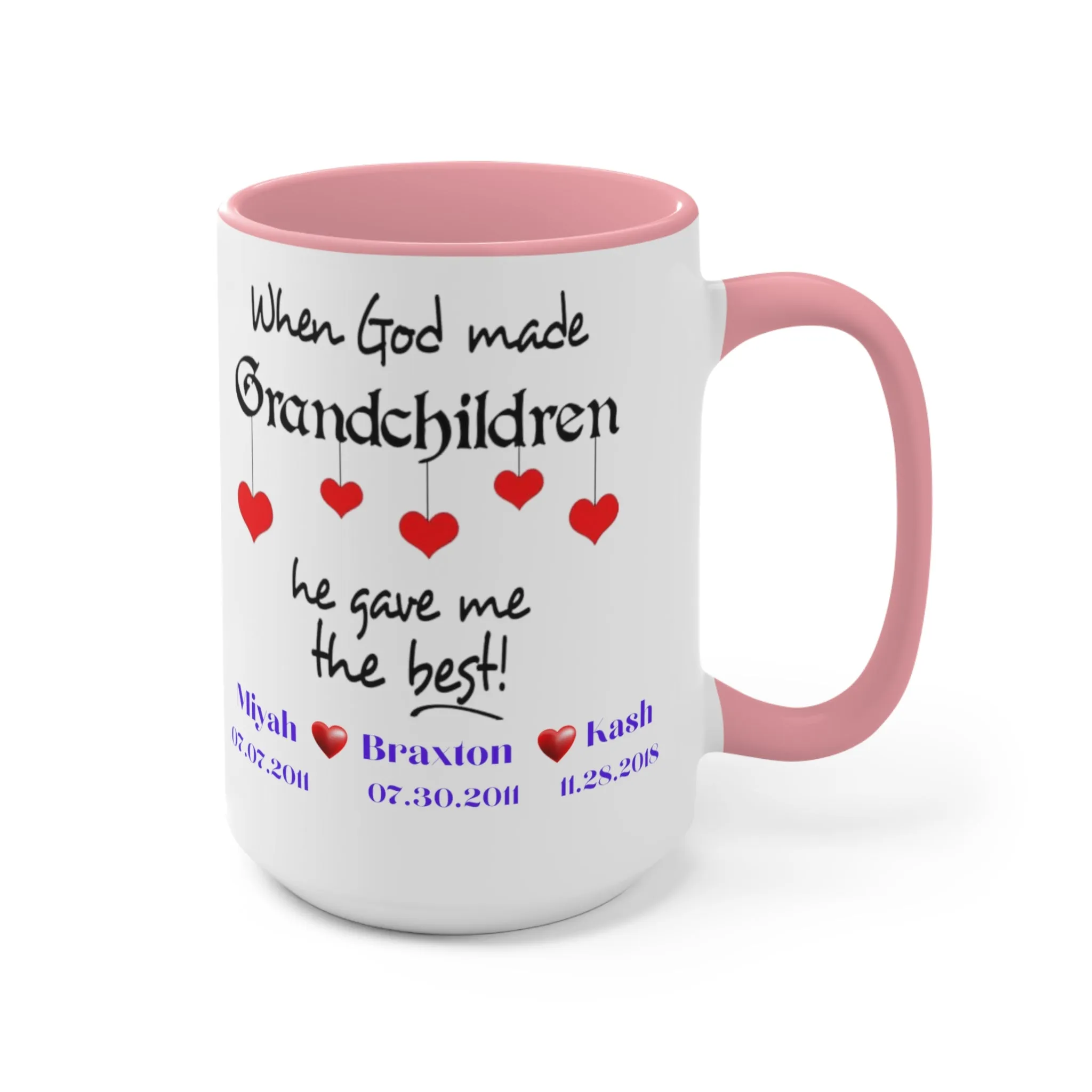 Personalized Grandma Mug With Names, Gift for Grandma, Grandma Mug, Grandma Mug with Grandchildren's Name, Grandma Cup with Names