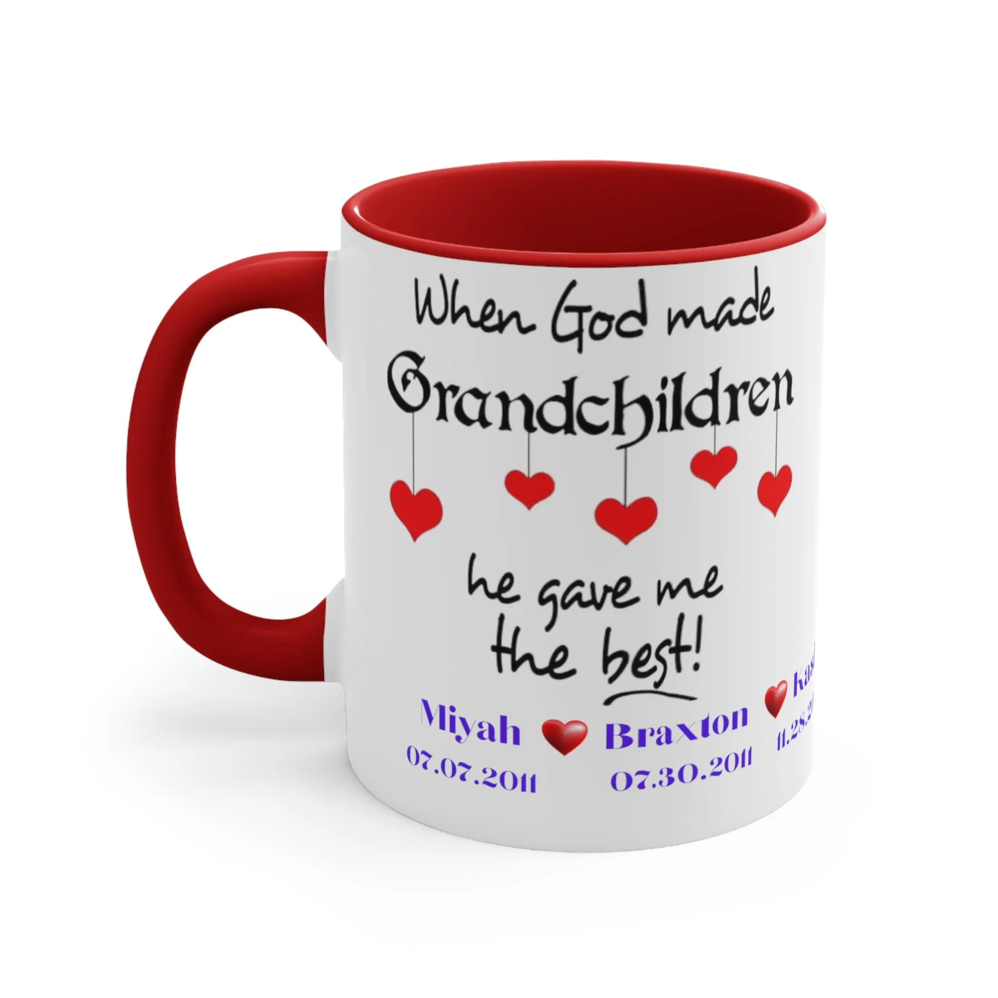 Personalized Grandma Mug With Names, Gift for Grandma, Grandma Mug, Grandma Mug with Grandchildren's Name, Grandma Cup with Names