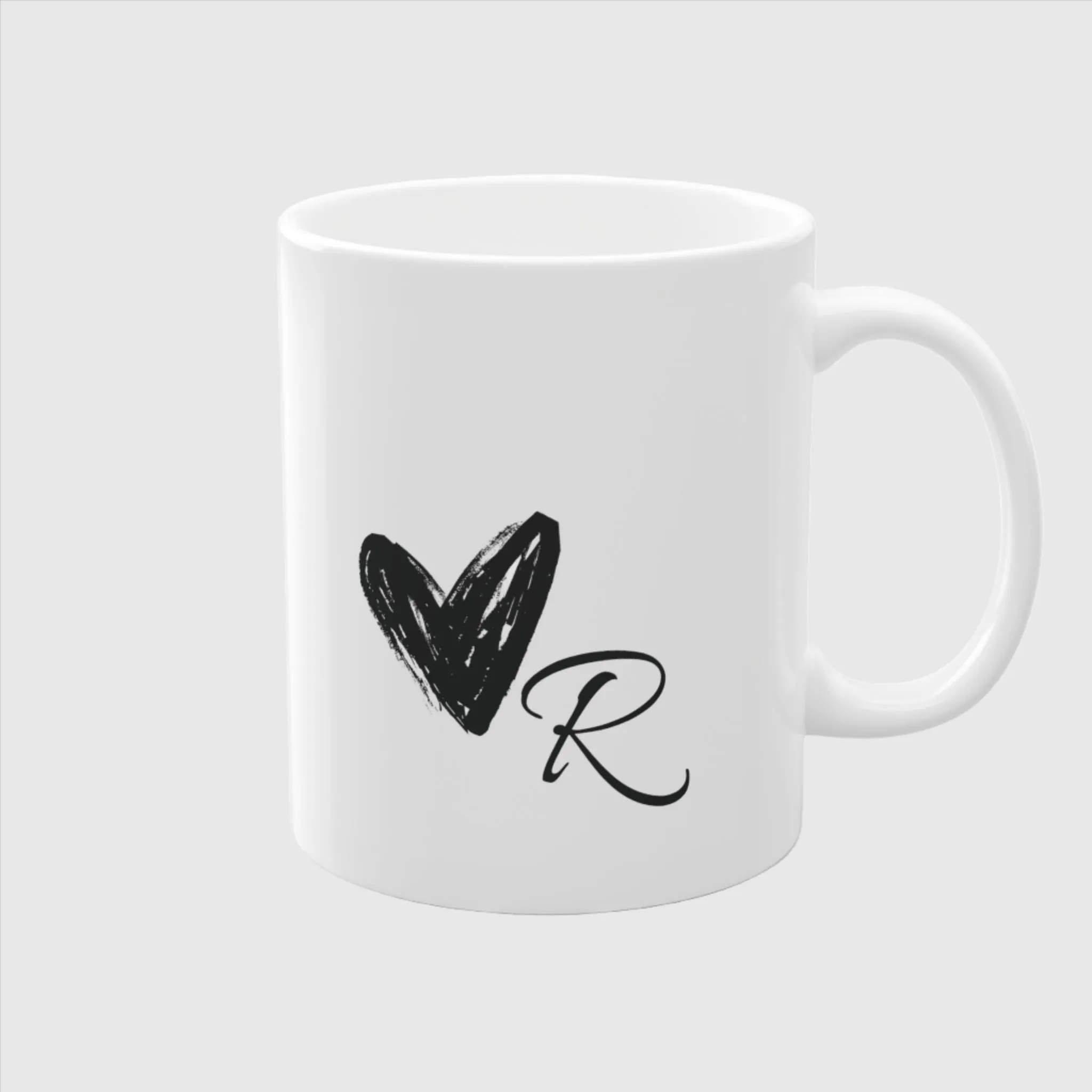 Personalized Letter Simple Standard Mug, 11oz