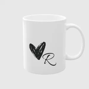 Personalized Letter Simple Standard Mug, 11oz