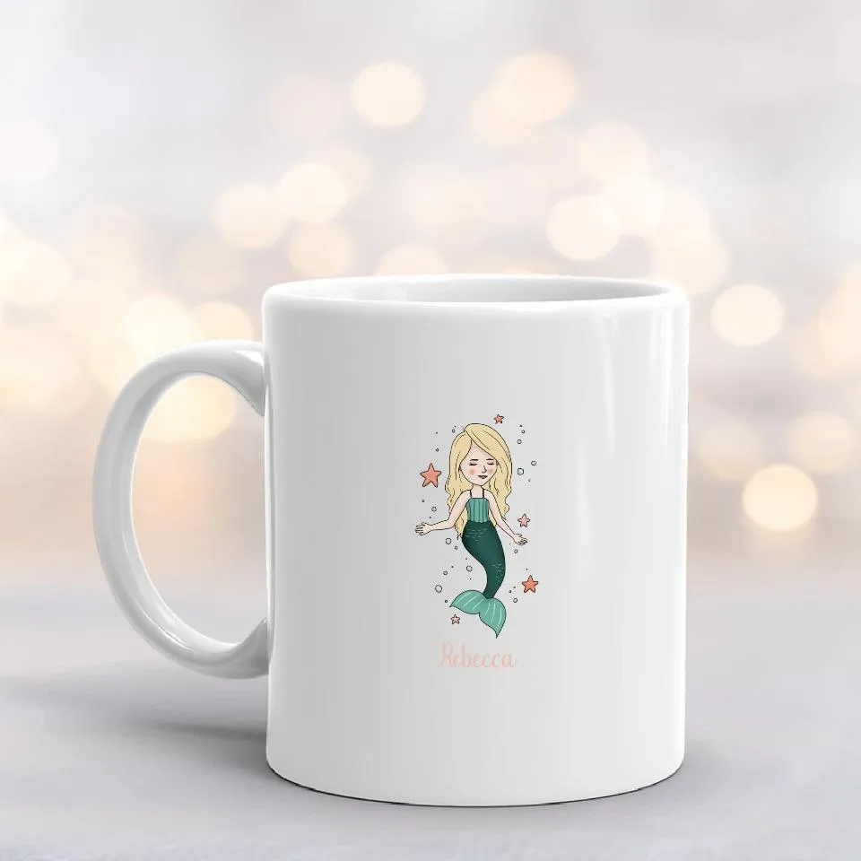 Personalized Mermaid Mugs 11oz.