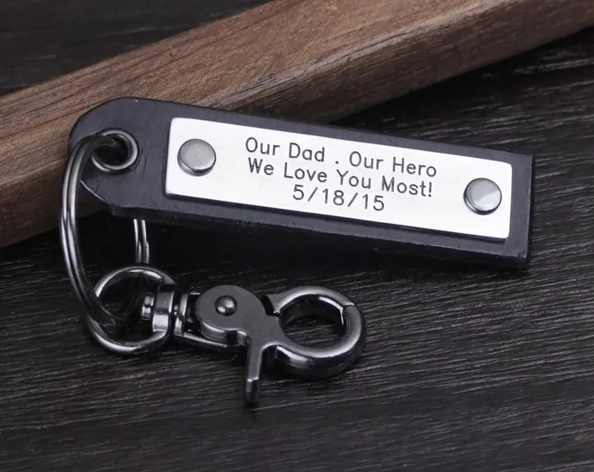 Personalized Special Leather Keychain Gift for Him