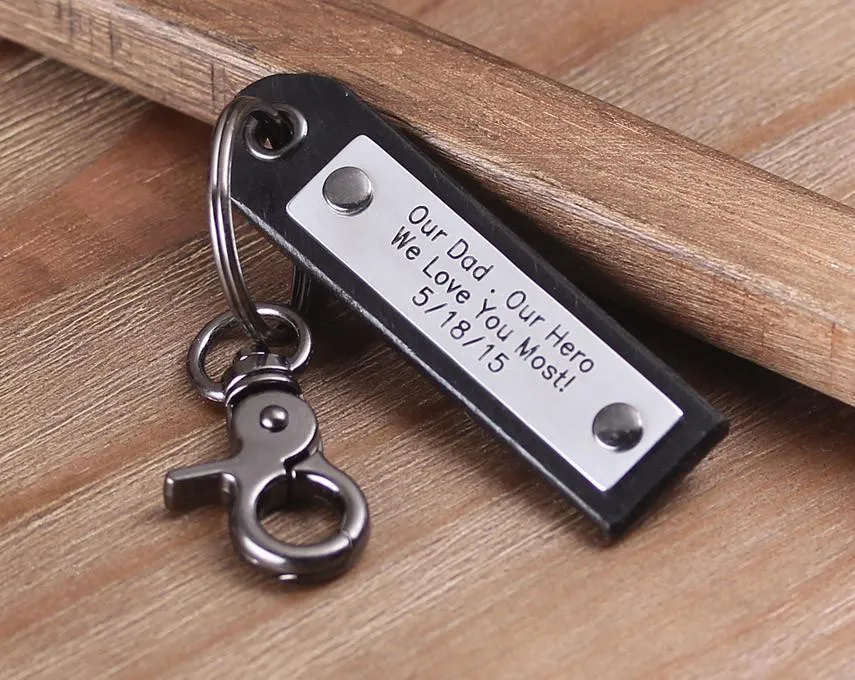 Personalized Special Leather Keychain Gift for Him