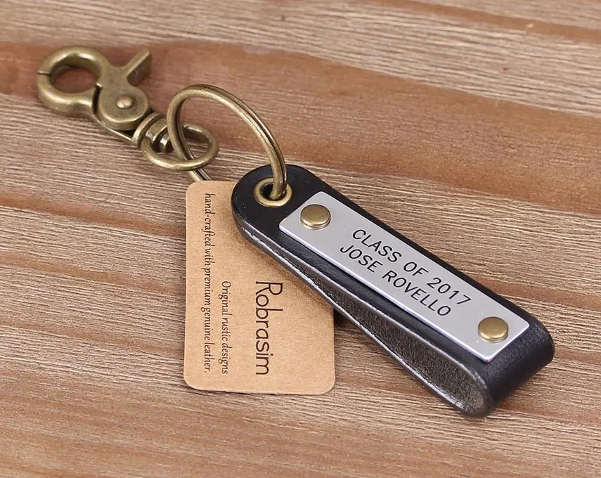 Personalized Special Leather Keychain Gift for Him