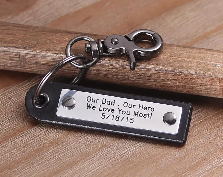 Personalized Special Leather Keychain Gift for Him